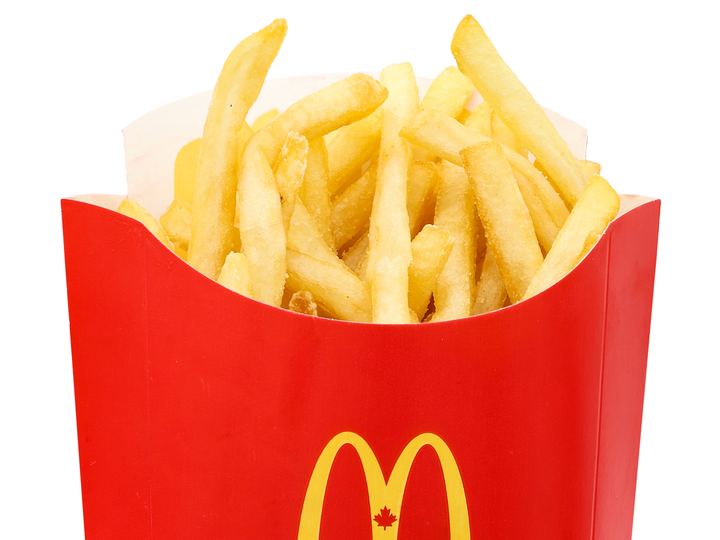 A carton of fast food french fries