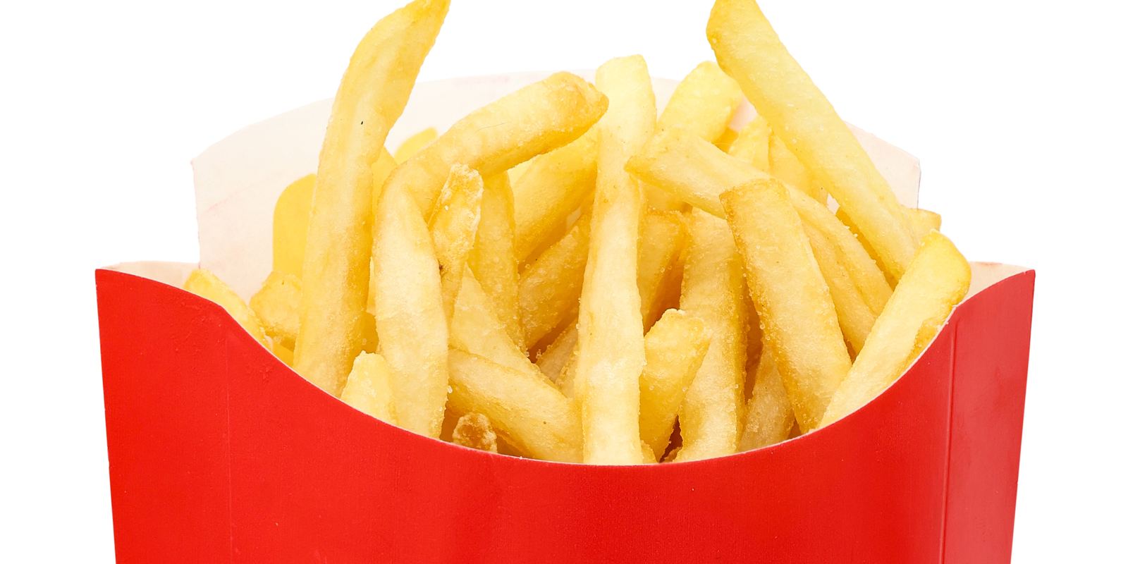 A carton of fast food french fries