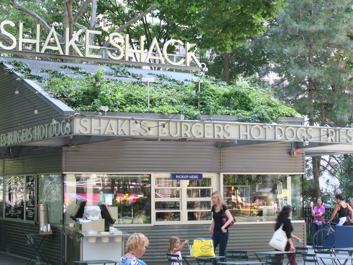 The original Shake Shack kiosk in Madison Square Park, New York